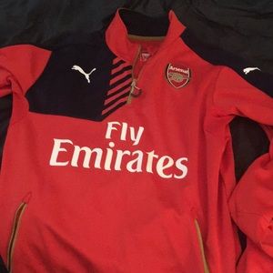 Arsenal puma 1/4 zip jacket large like new